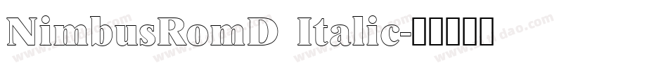 NimbusRomD Italic字体转换